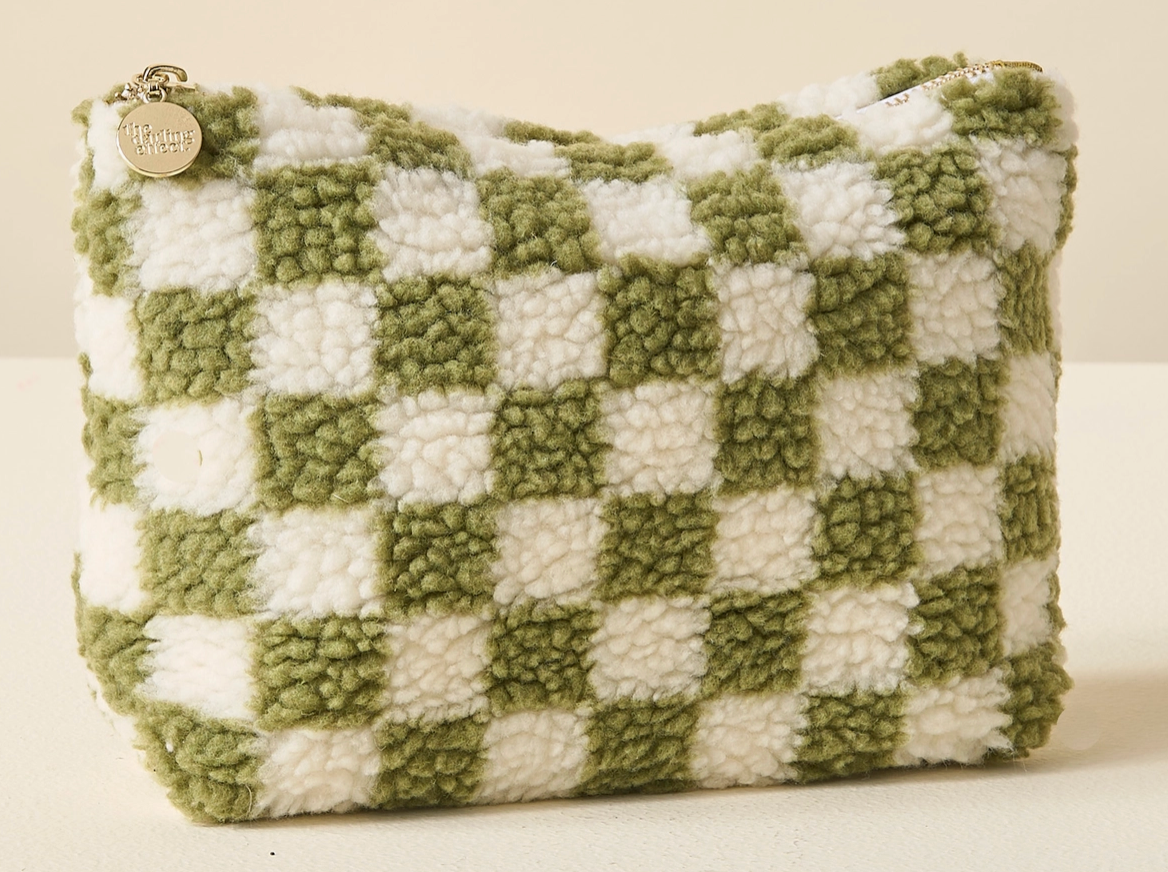 Checkered Sherpa Pouch