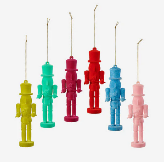 Flocked Toy Soldier Ornament