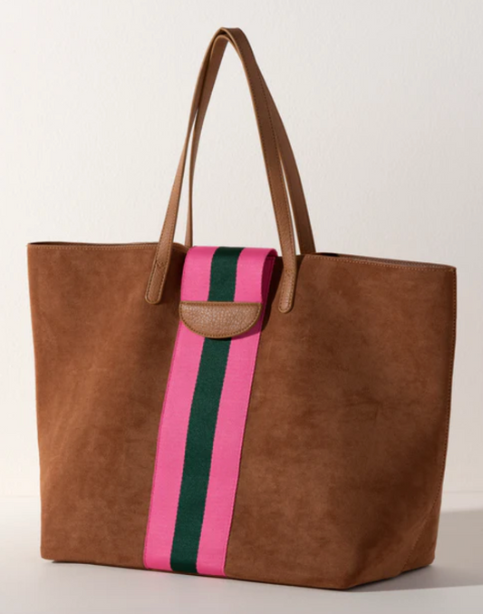 Leather Stripe Tote