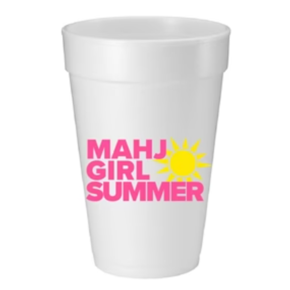 Mahjong Styrofoam Cups