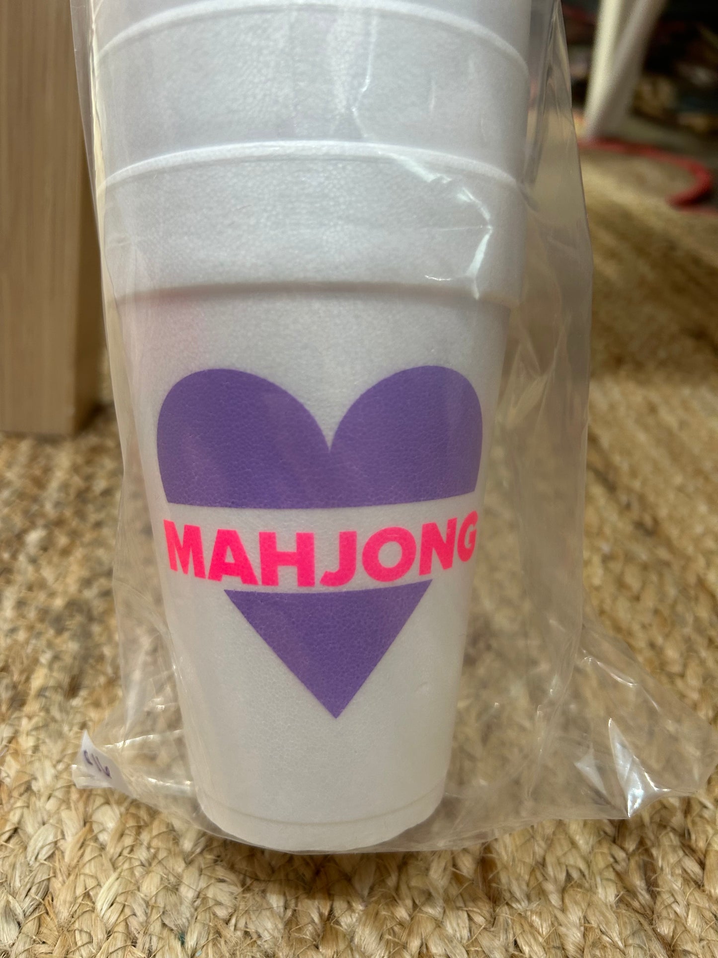 Mahjong Styrofoam Cups