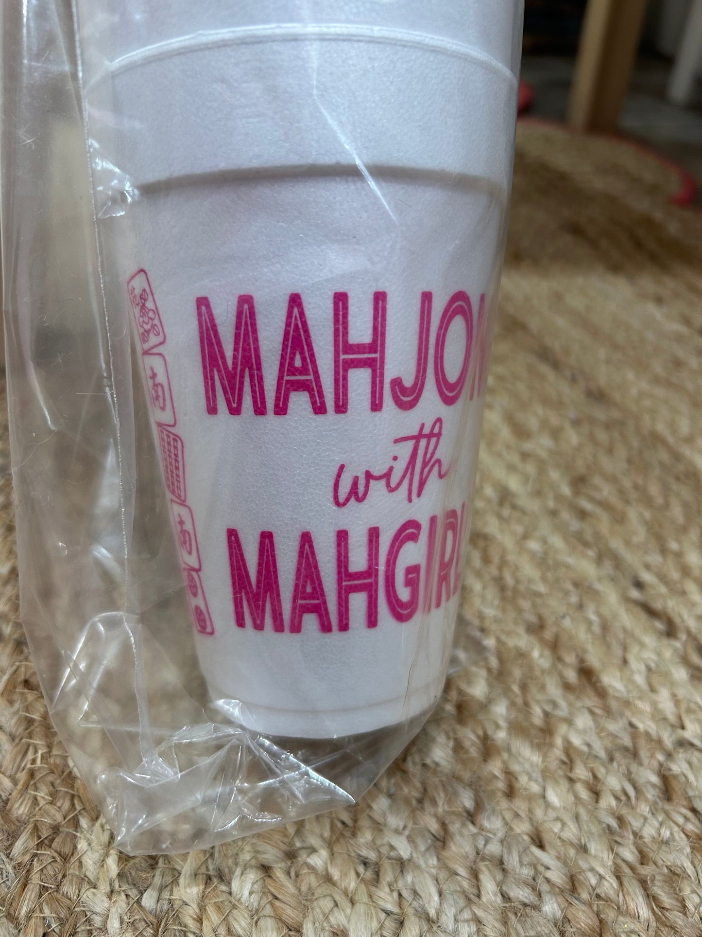 Mahjong Styrofoam Cups