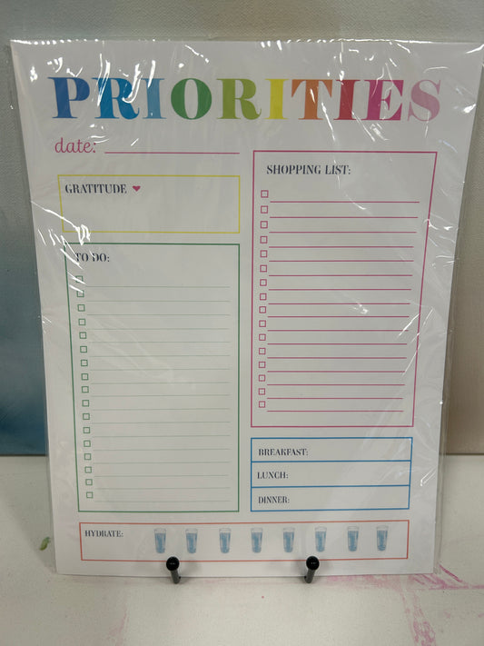 Priorities Notepad