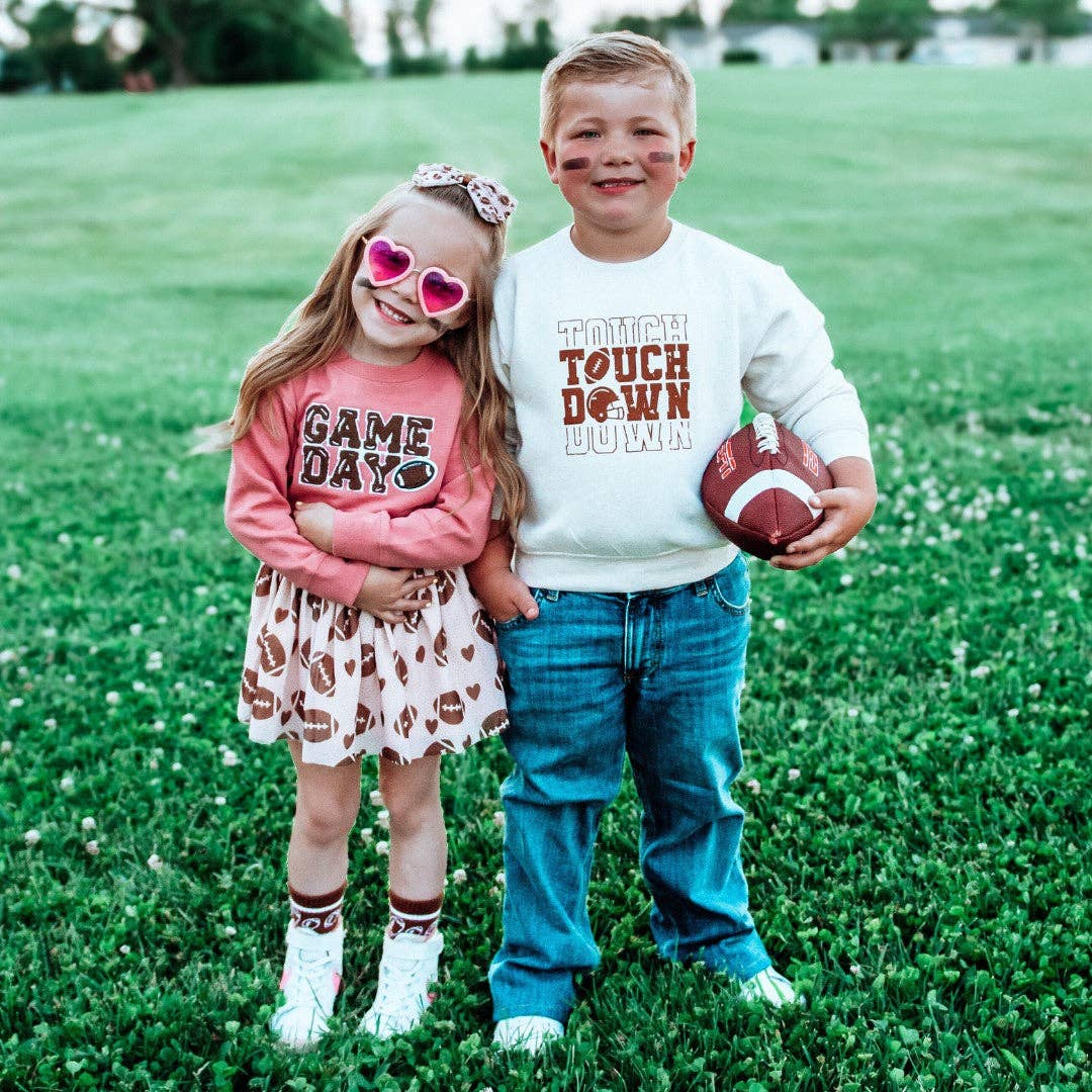 Football Love Tutu - Dress Up Skirt - Kids Game Day Tutu: 4-6Y